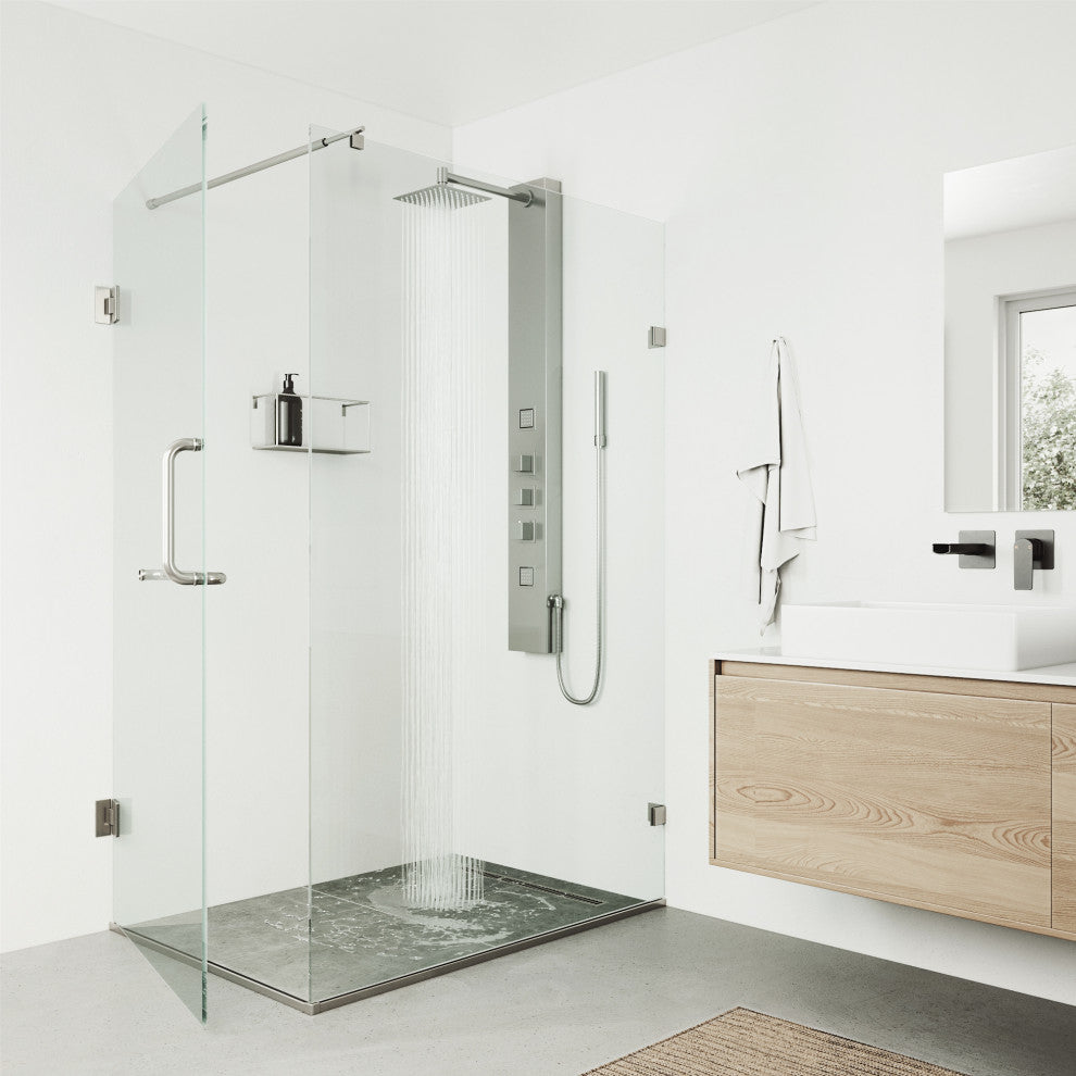 VIGO Rector 2-Jet Shower Panel with Shower Head, Stainless Steel