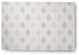 Ikat Dot Stripes Soft Chenille Area Rug, Ivory, 4'x6'