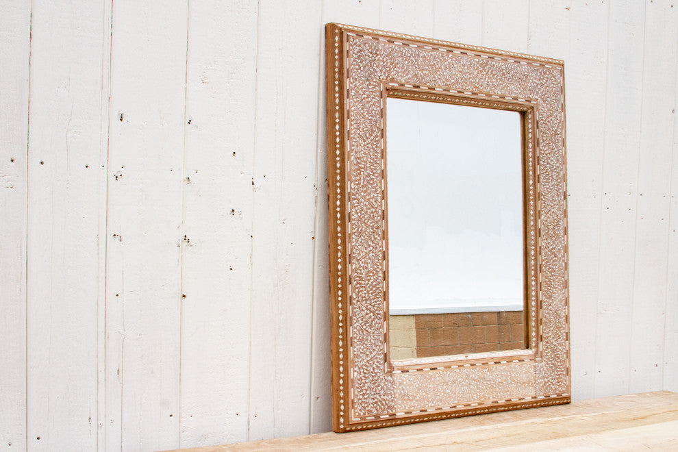 Charming Anglo-Indian Inlaid Mirror