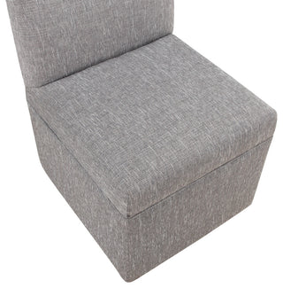 Delray Modern Upholstered Castered Chair, Ashen Grey