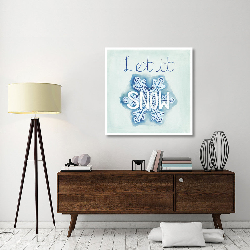 "Snowflake Sayings I" Digital Paper Print by Elyse DeNeige, 42"x42"