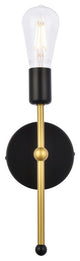 Living District Keely 1-LT Wall Sconce LD2356BKR, Black