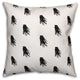 Black and White Tassel Print Throw Pillow, 20"x20", Cover, Pillow Insert