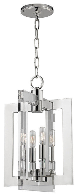 Wellington 4-Light, Pendant, Polished Nickel