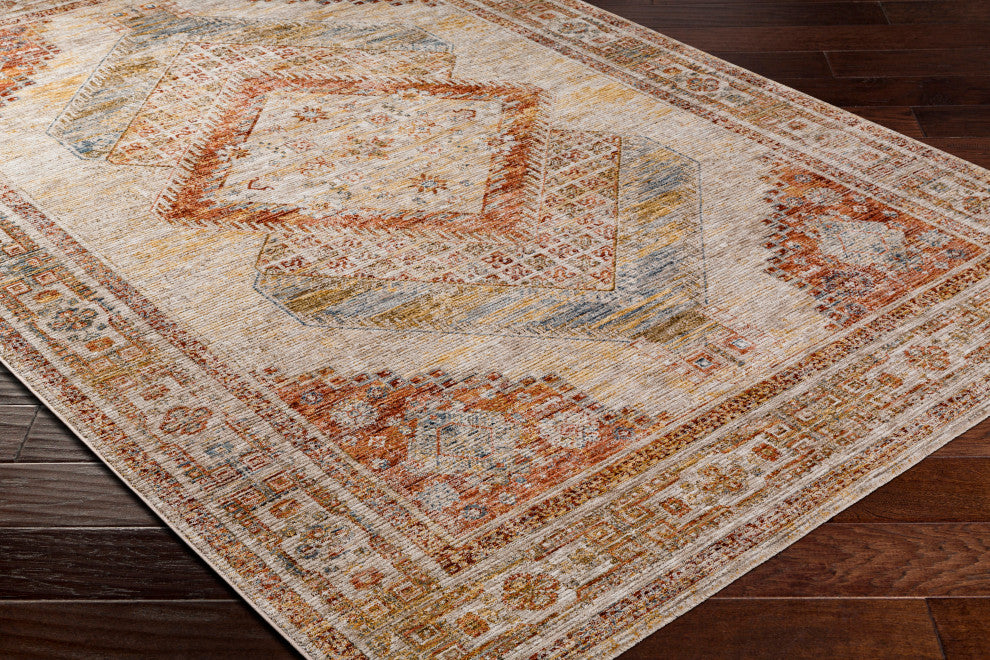 Naila IAL-2303 Red/Ivory Machine Woven 9' x 12'2" Rug