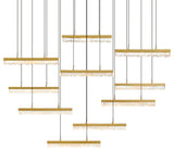 Stagger Integrated LED Brass Chandelier