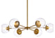 Brooke 30" Pendant, Brass With Clear Shade