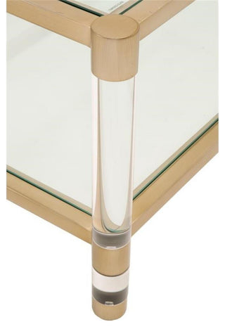 Essentials For Living Traditions Nouveau Metal Coffee Table in Brass