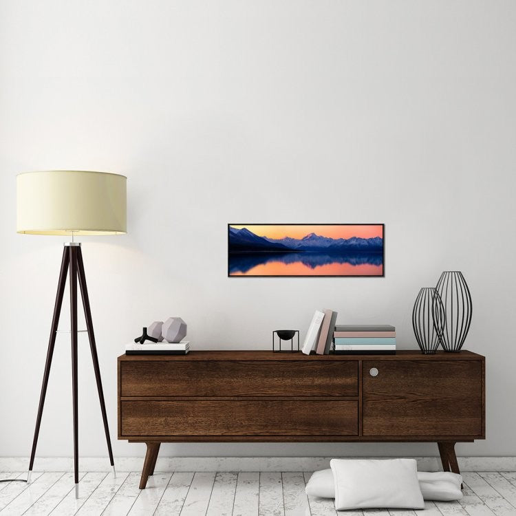 "Mount Cook, New Zealand" Framed Canvas Giclee by Daniel Murphy, 37x13"