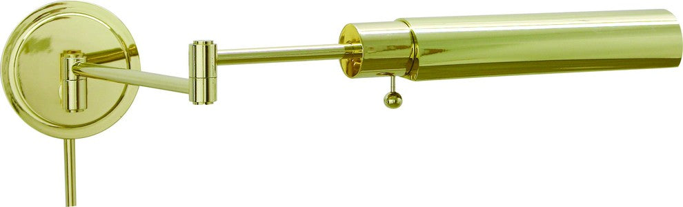 Home Office Pharmacy Swing Arm Wall Lamp, Polished Brass