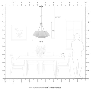 Livex Lighting Prato 4 Light Brushed Nickel Chandelier
