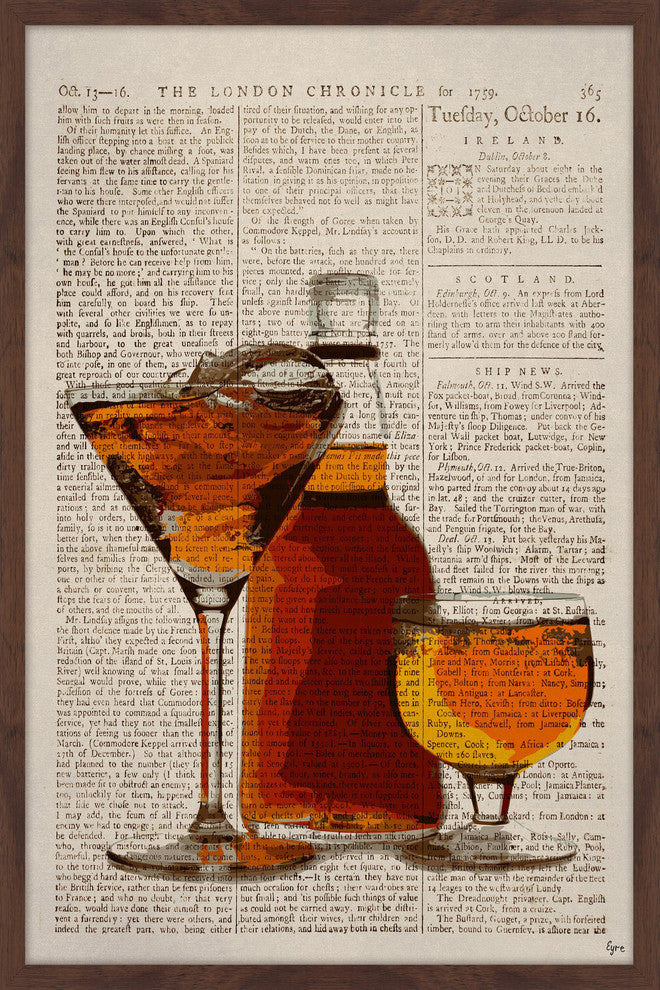 "Rum Mixology" Framed Painting Print, 20"x30"
