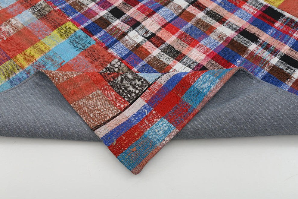 Rug N Carpet - Handmade Turkish 6' 9'' x 9' 8'' Contemporary Patchwork Kilim Rug