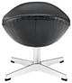 Modern Contemporary Living Room Leather Ottoman Black