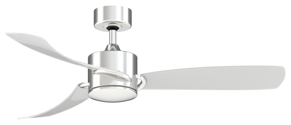 SculptAire 52" Ceiling Fan - Chrome with LED Light Kit