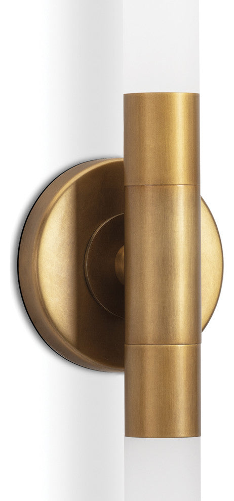 Wick Hilo Sconce, Natural Brass