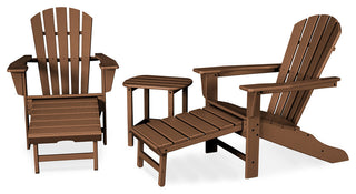 Polywood Palm Coast Ultimate Adirondack 3-Piece Set, Teak