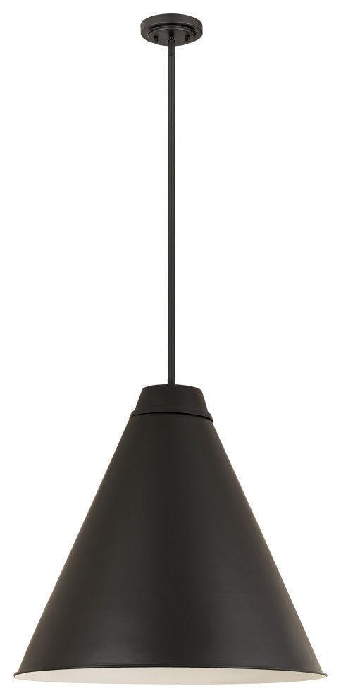 Zlite 6011P24-MB 1-Light Pendant, Matte Black