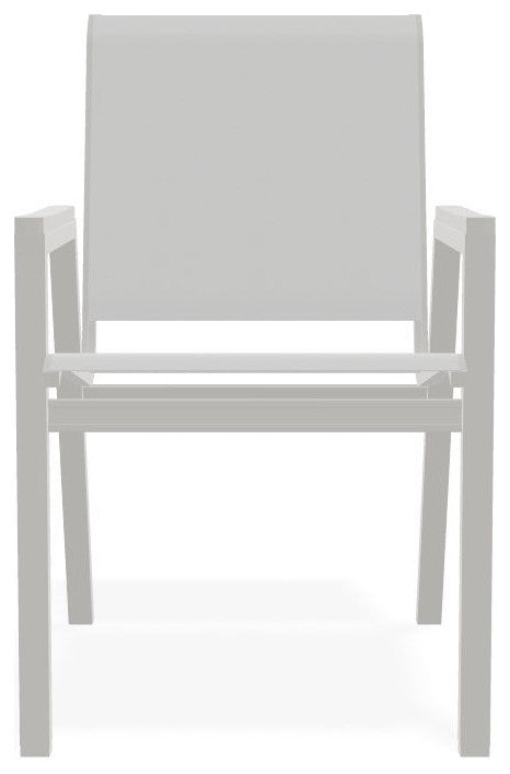 Bazza Sling Stackable Outdoor Dining Chair, White/Snow
