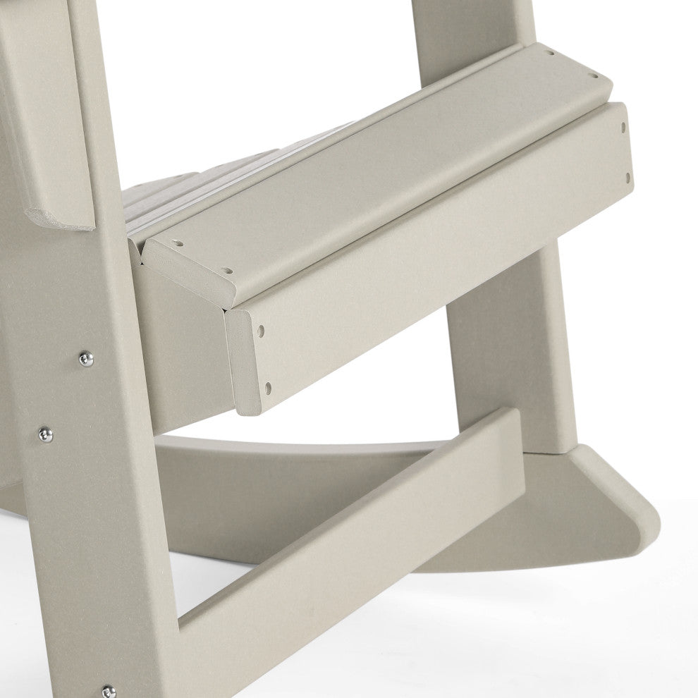 WestinTrends Outdoor Patio Adirondack Rocking Chair Lounger, Porch Rocker, Sand