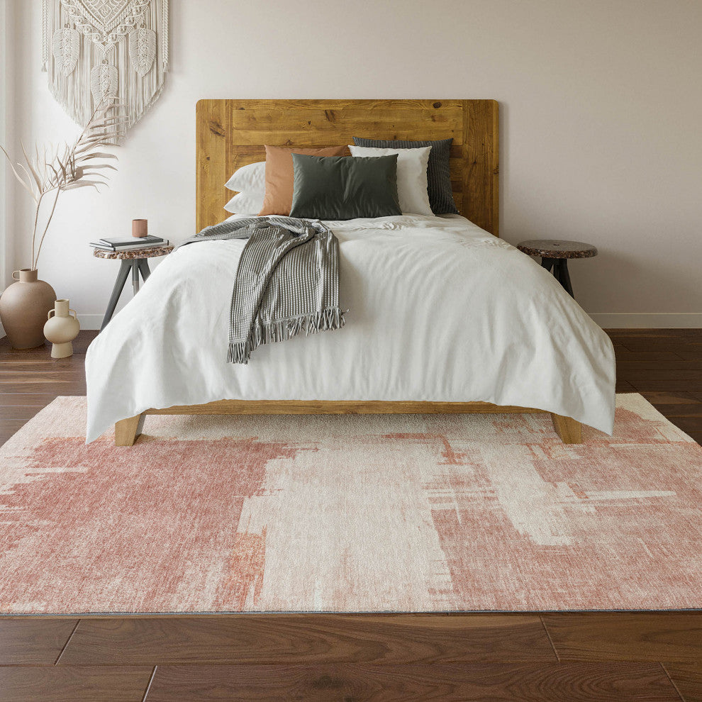 Premium Machine Washable Mayfield AMF624 Blush 3' x 5' Rug