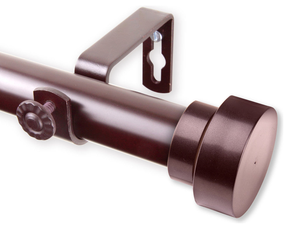 Bonnet 1" Curtain Rod, Mahogany, 160-240"