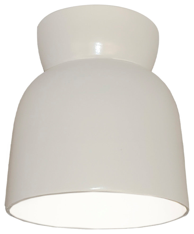 Hourglass Outdoor Flush-Mount, White, Incandescent