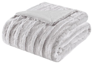 100% Polyester Brushed Long Fur Knitted Throw,MP50-453