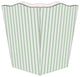 Sage Stripe Wastepaper Basket