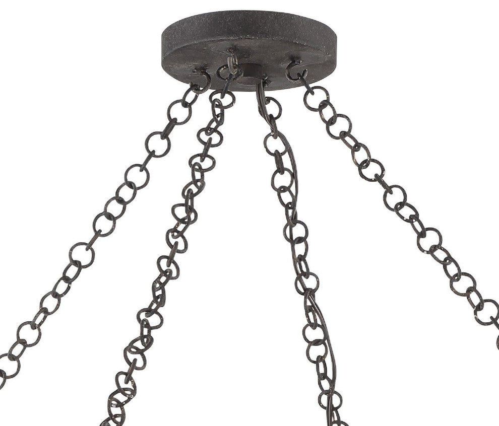 Crystorama Lighting Group JAS-A5016 Jasmine 6 Light 25"W Drum - Forged Bronze