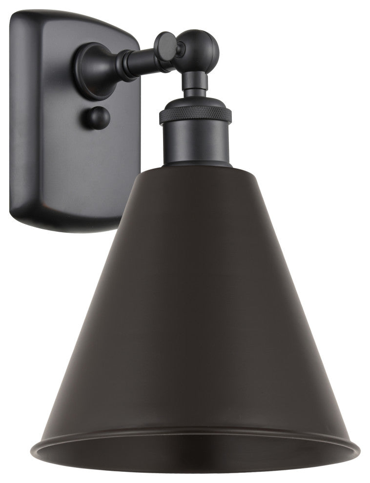 Ballston Cone Sconce, Matte Black, LED