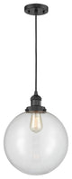 Beacon Mini Pendant, Matte Black, Clear