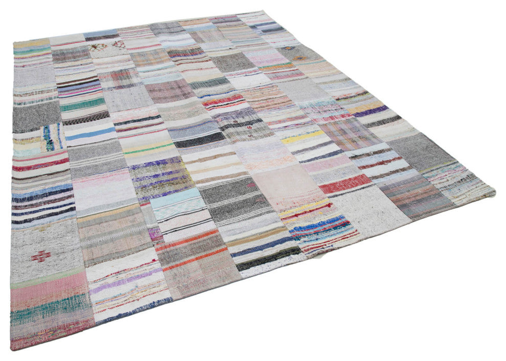 Rug N Carpet - Handmade Anatolian 8' 2'' x 10' 0'' Rustic Patchwork Kilim Rug