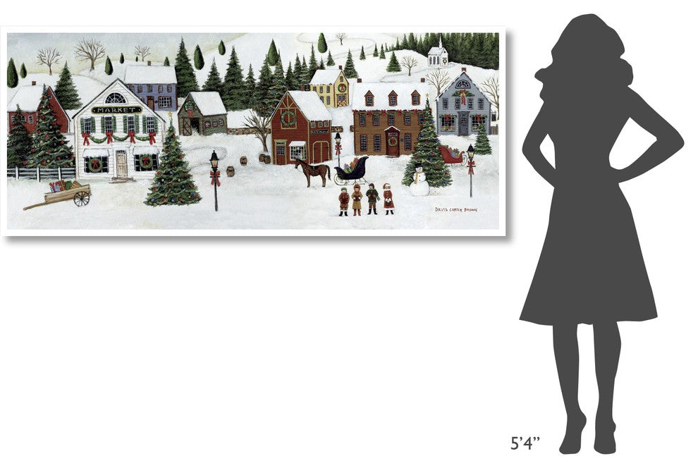 "Christmas Valley Village Crop" Print by David Carter Brown, 77"x32"