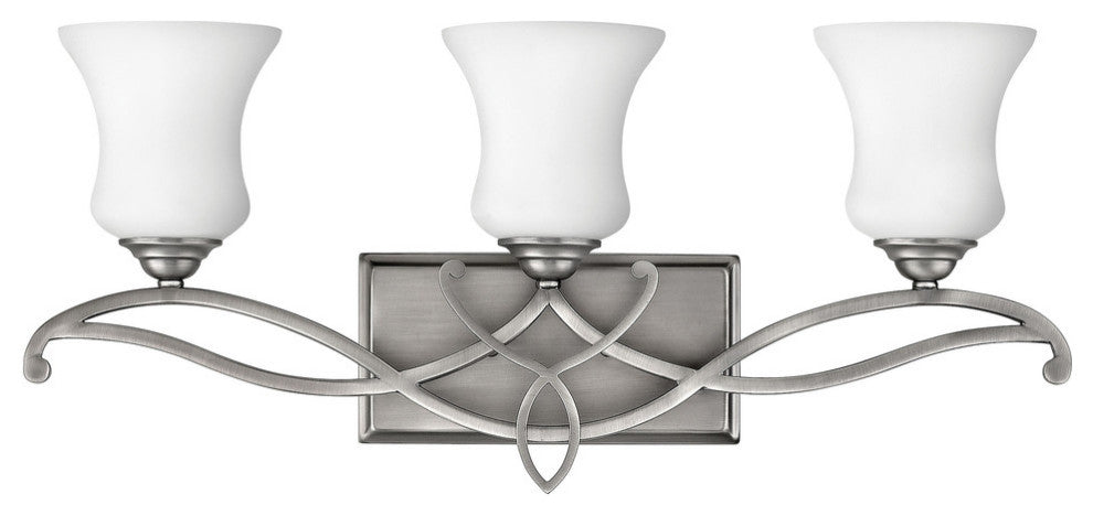 Hinkley Brooke Medium Three Light Vanity, Antique Nickel