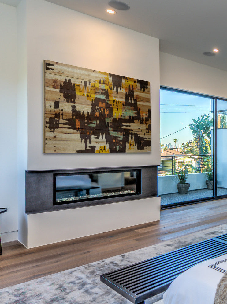 "Scandinavian Wood" Print on Natural Pine Wood, 60"x40"