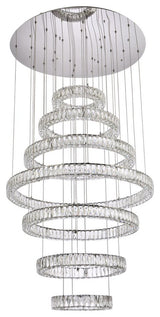 Modern Chrome 7-Light Chandelier