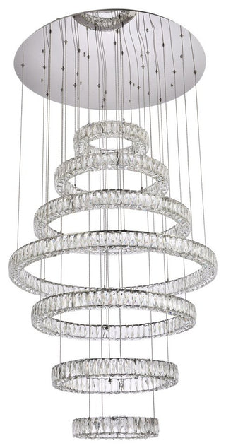 Modern Chrome 7-Light Chandelier