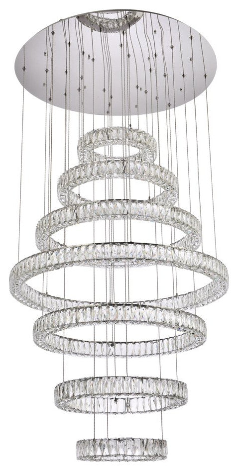 Modern Chrome 7-Light Chandelier