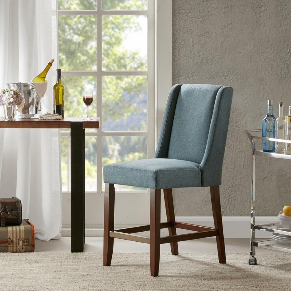 Madison Park Brody Dining Chairs Counter Stools, Blue, Counter Stool