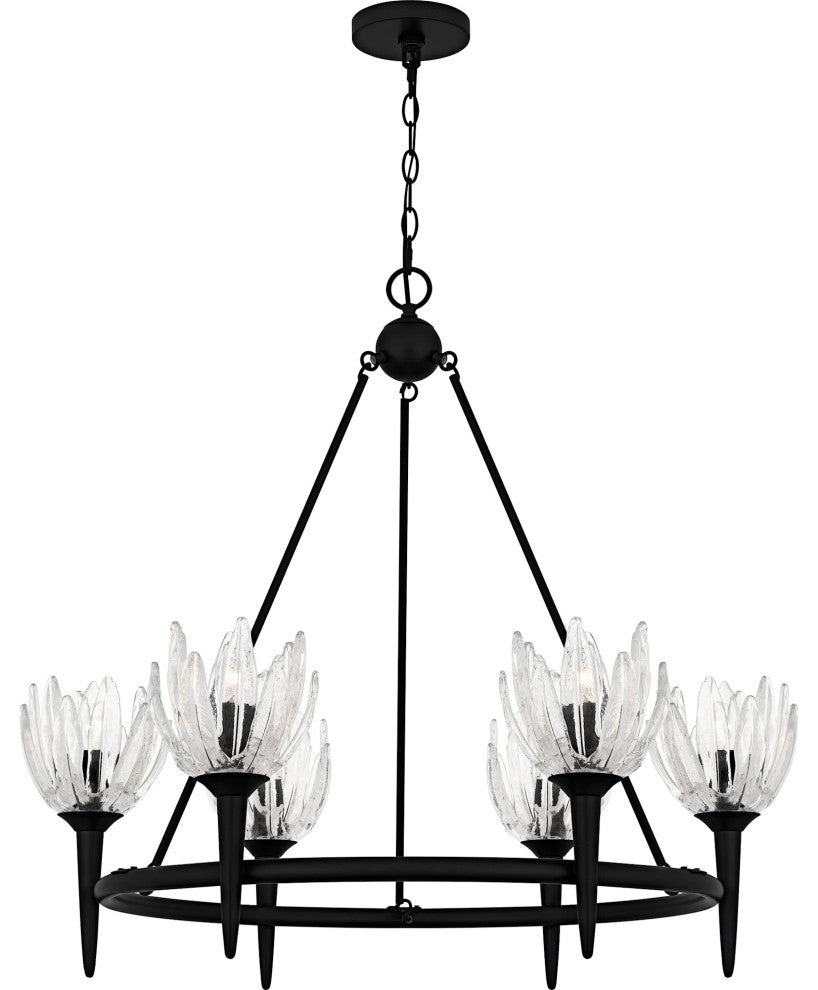 Quoizel SHA5032 Shea 6 Light 31"W Candle Style Chandelier - Brushed Gold