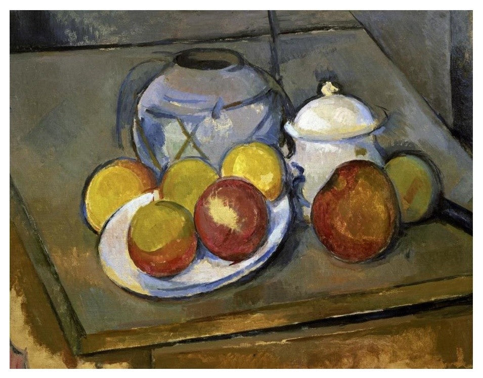 "Flawed Vase, Sugar Bowl and Apples" Paper Print by Paul Cezanne, 24"x19"