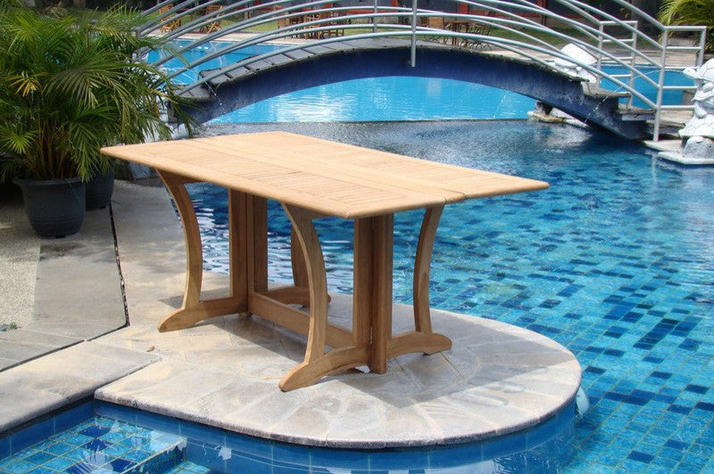 9-Piece Outdoor Patio Teak Dining Set, 69" Warwick Table, 8 Devon Arm Chairs