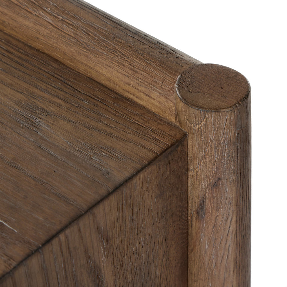 Glenview Console Table Weathered Oak, Weathered Oak Veneer