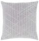 Surya Regan REA-002 22"x22" Pillow Cover, Metallic/Silver