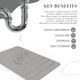 Diatomite Water Absorbing Under-Sink Mat, Natural White