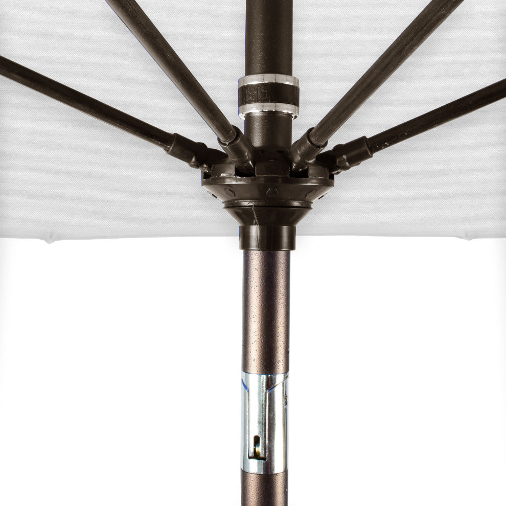 9'' Bronze Collar Tilt Crank Aluminum Umbrella, Pacifica, Burgundy