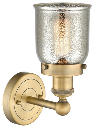 Small Bell 1-Light 7" Sconce, Brushed Brass Finish, Mercury Shade