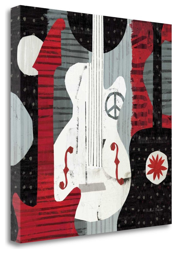 "Rock N Roll Guitars" By Michael Mullan, Giclee Print on Gallery Wrap Canvas