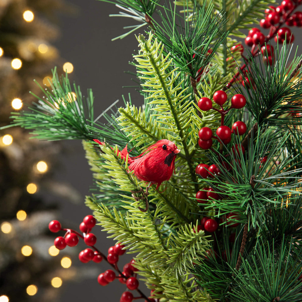 20"H Christmas Cardinal Table Tree Decor
